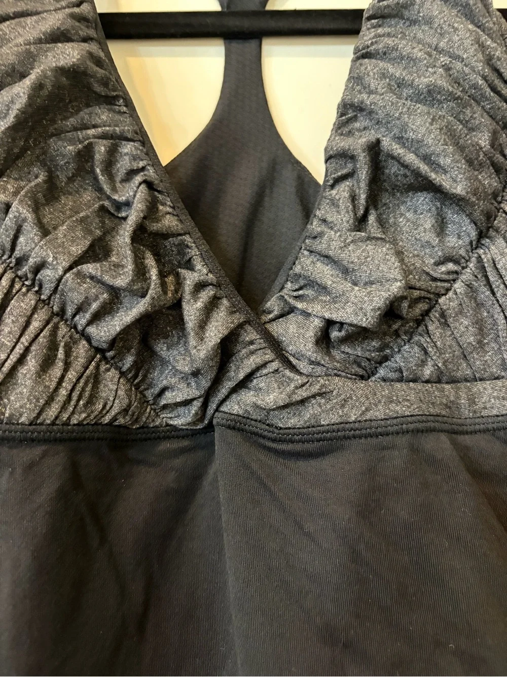 Lululemon Babydoll Tank Black and Grey 12
